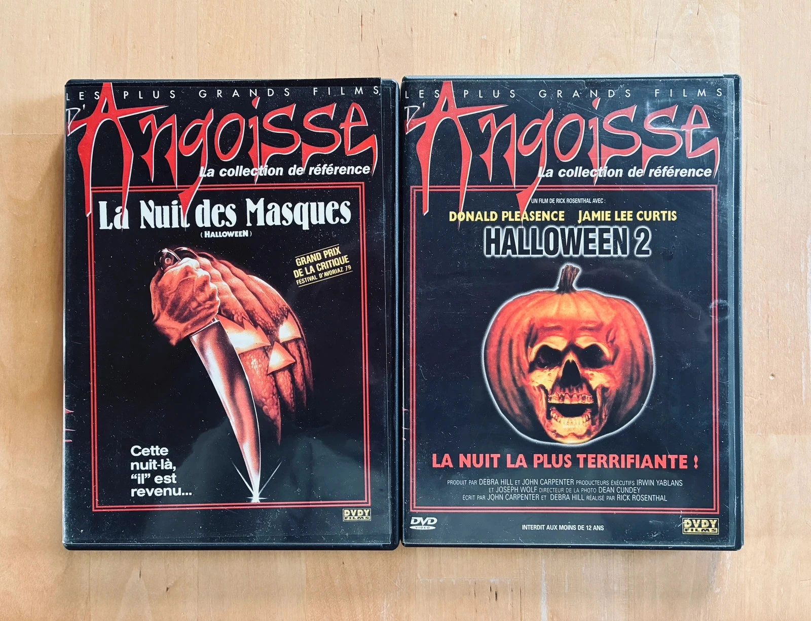 Lot 2 DVD Halloween 1 et 2 de John Carpenter.
